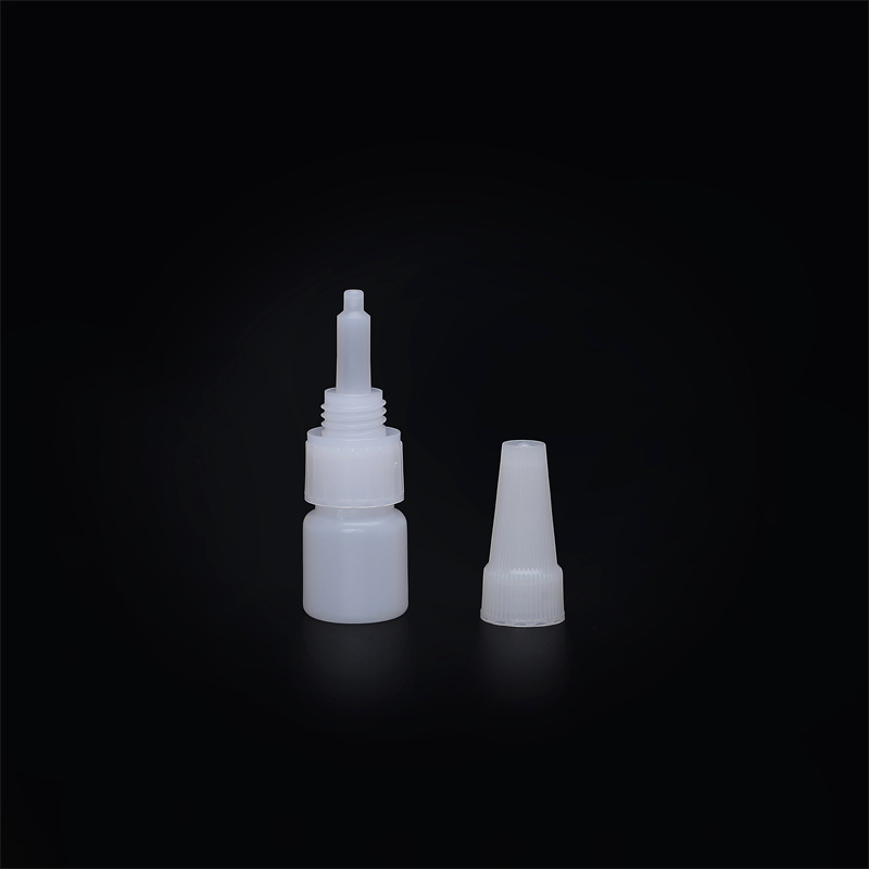 Round 5ml 10ml 20ml 50ml 100ml HDPE Plastic Glue Dropper Bottles with Colored Caps for Fast Dry Glue