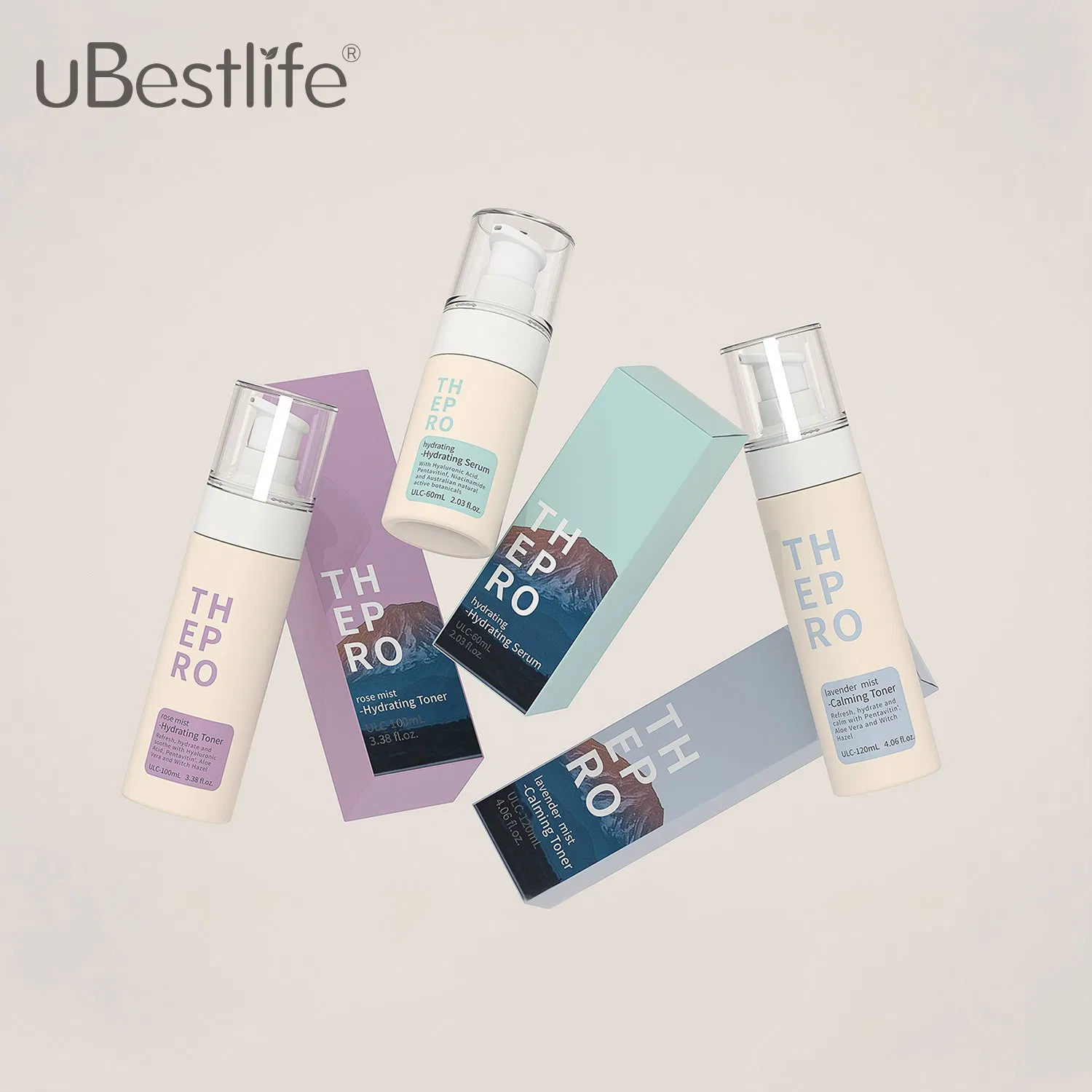 Ulc 50ml-150ml OEM ODM Custom Color Recyclable Plastic Cosmetic Spray Lotion Bottle for Skincare Toner Serum Hair Oil