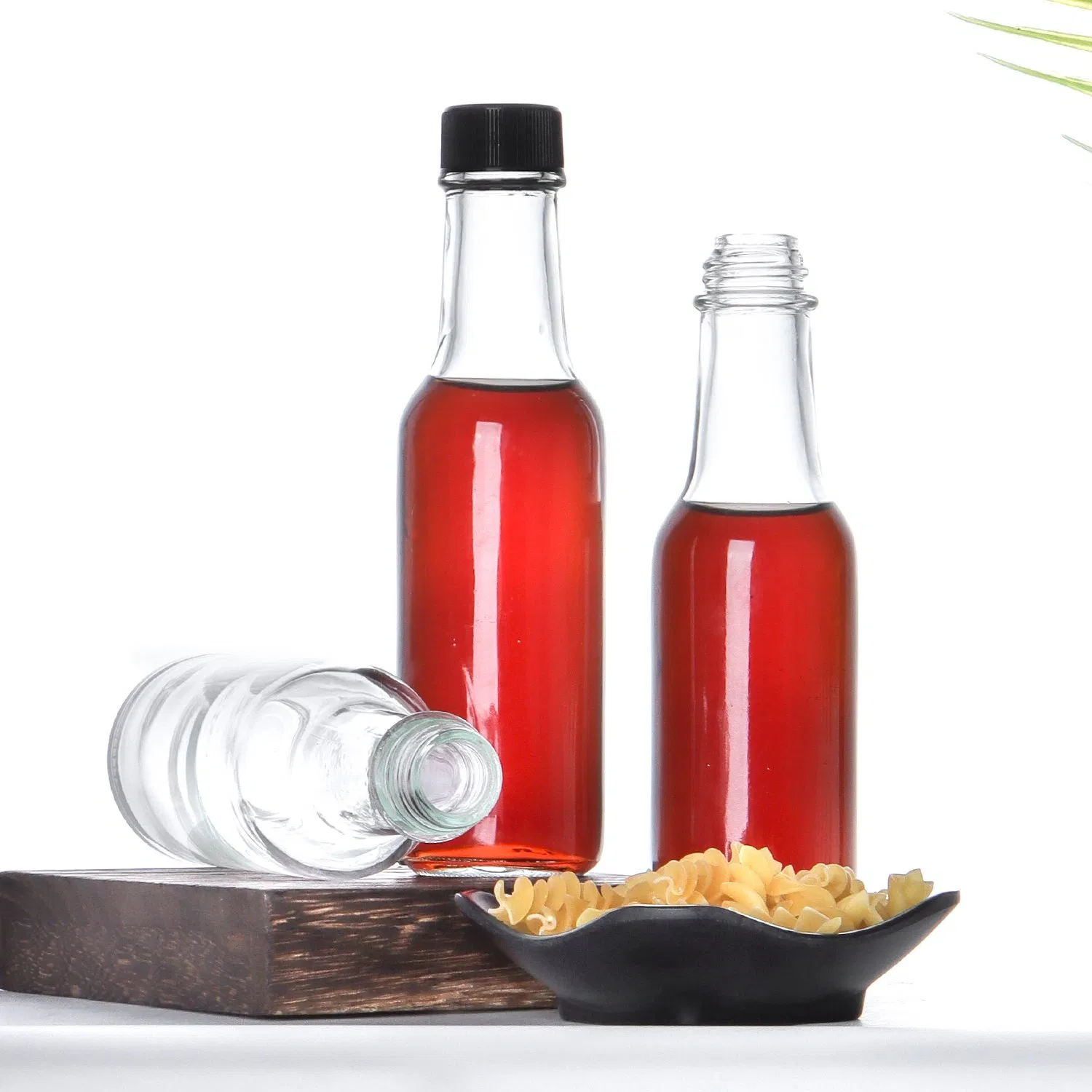 for Sale 3oz 5oz 8oz Plastic Round Tomato Sauce Bottle Clear Hot Sauce Chilli Glass Bottle