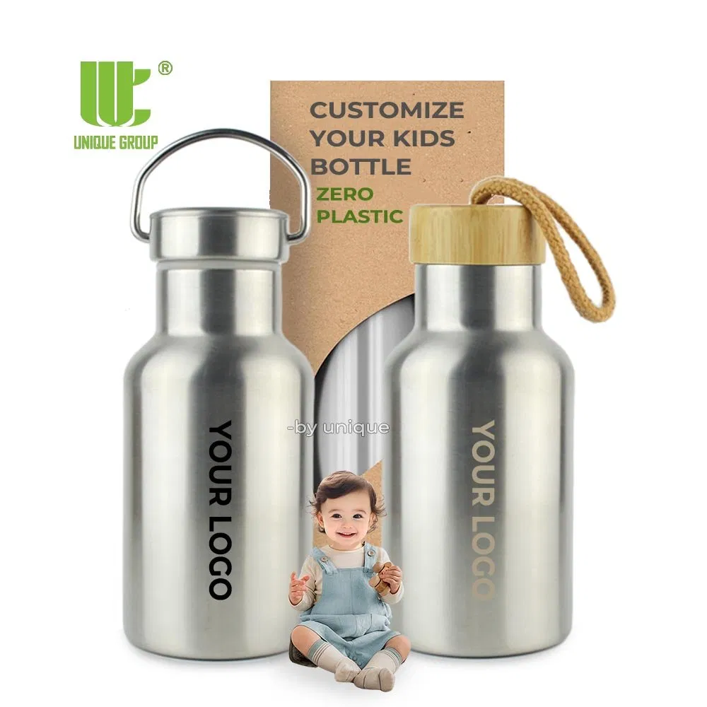 12oz Reusable Zero Plastic Stainless Steel Vacuum Insulated Kids Water Bottle for Sports School