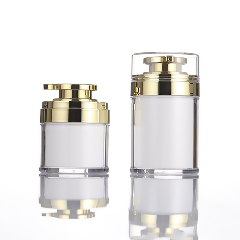 Custom Plastic Vacuum Pump Bottles Full Cover Airless Cosmetic Pump Bottle 15g 30g 50g 100glotion Bottle