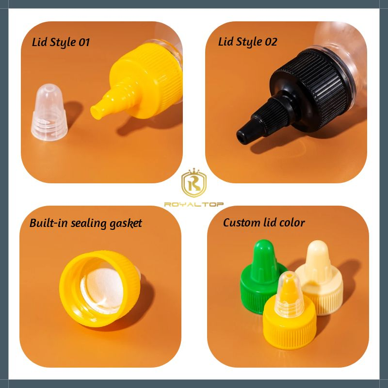 Plastic Hot Sauce Chili Squeeze Sauce Bottle Pet 200ml 250ml 350ml Plastic Bottle for BBQ Ketchup Packaging