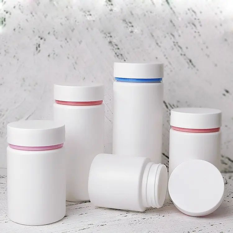Hot Selling 275ml White Food Grade BPA Free Slanted Shoulder Square Bottle Plastic Pill Medicine Bottles
