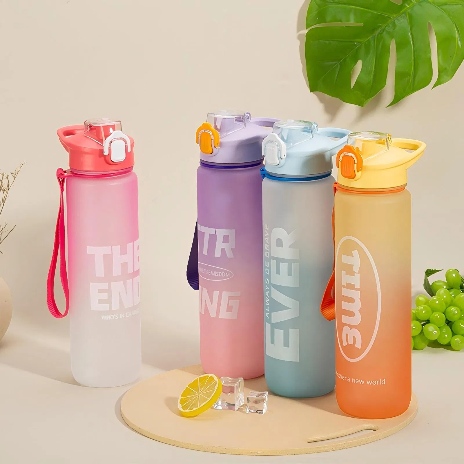 Customized 1000ml 1L 32 Oz Sports Water Bottle with Leak Proof Flip Top Lid BPA Free Tritan Reusable Plastic for Gym and Outdoor