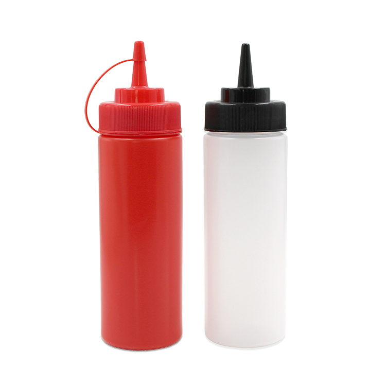 Custom 8oz 250ml Plastic Sauce Ketchup Condiment Dispenser Bottle Tomato Ketchup Pepper Sauce Squeeze Bottle