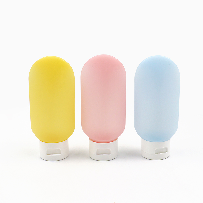 Portable Soft 40ml 60ml 90ml Lotion Silicone Cosmetic Squeeze Empty Travel Silicone Tube Hook Plastic Shampoo Bottle