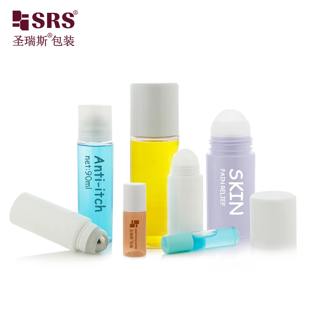 50ml 60ml 90ml Plastic CRC Child Resistant Screw Cap deodorant Roll On Tamper Evident Cap Essential Oil Perfume Glass Frangance Cosmetic Dropper Roller Bottle