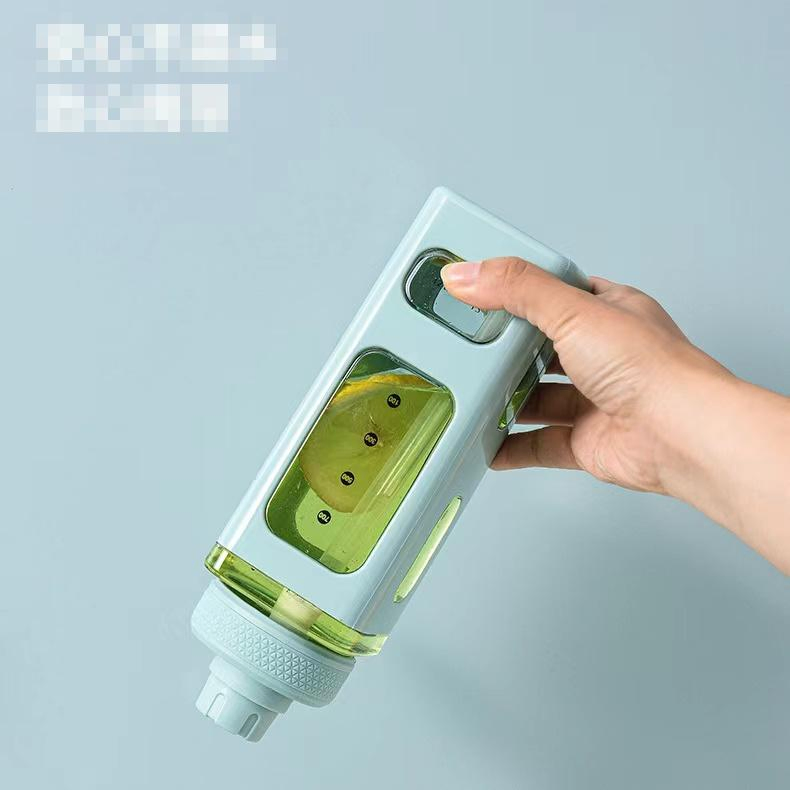 900ml Double Wall Square Shape Plastic Cup Reusable Plastic Bottle