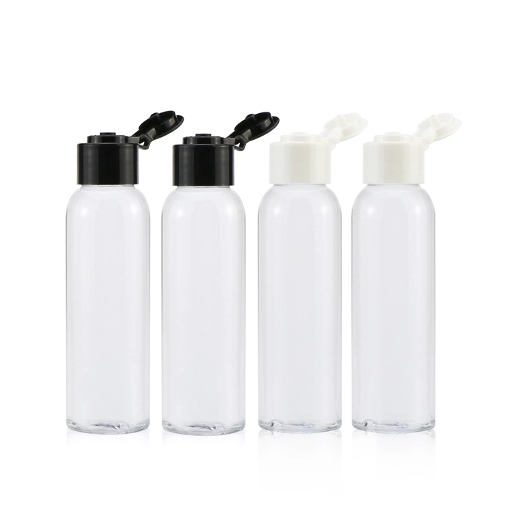 60ml 50ml 30 Ml 1 Oz Flip Top Bottle Pet Plastic Round Bottles with Flip Top Cap