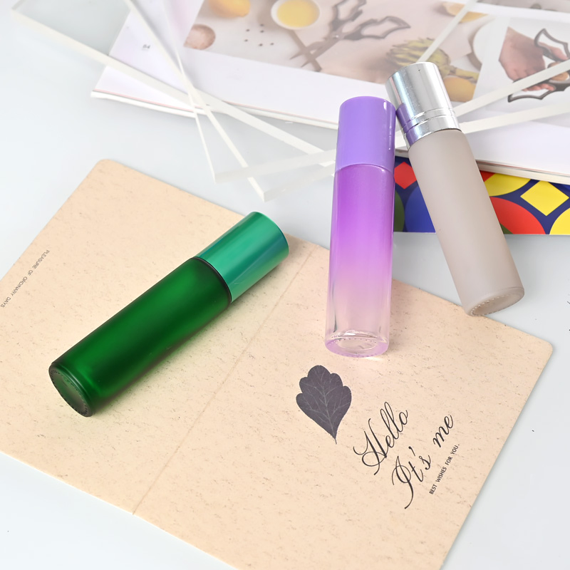High Quality Rainbow Colored 10ml Bottle Glass Cuticle Deodorant Plastic Large Roll on Bottle Box
