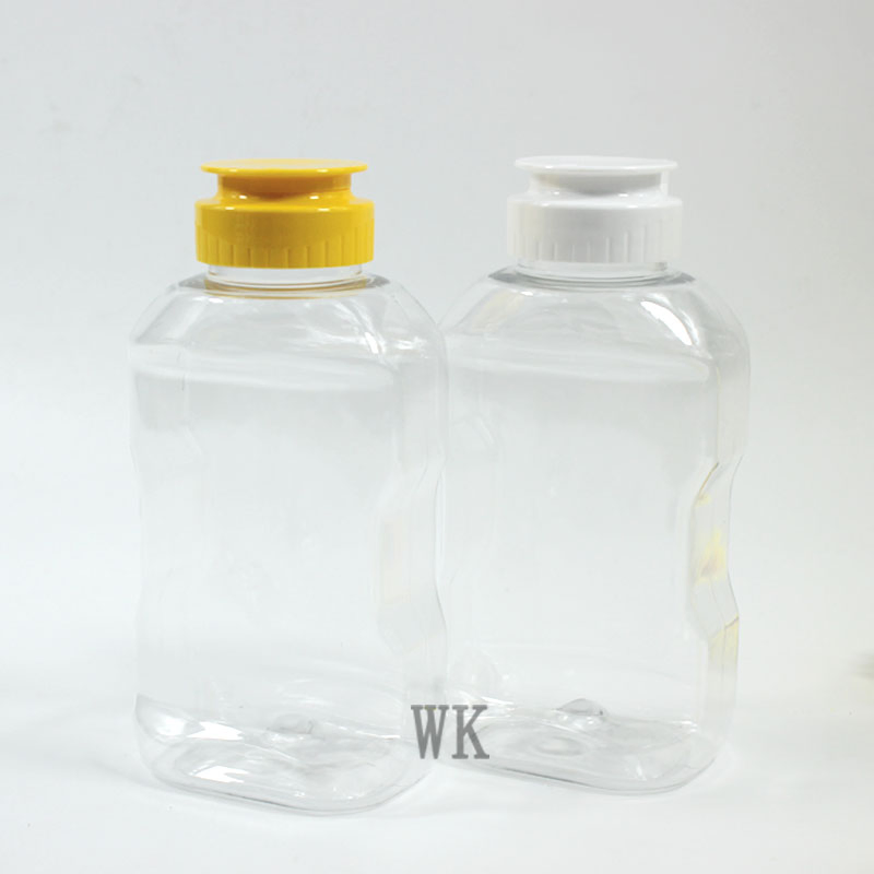 Empty Pet Plastic Honey Bottle Food Grade Sauce/Honey/Ketchup Syrup Squeeze Jam Bottle