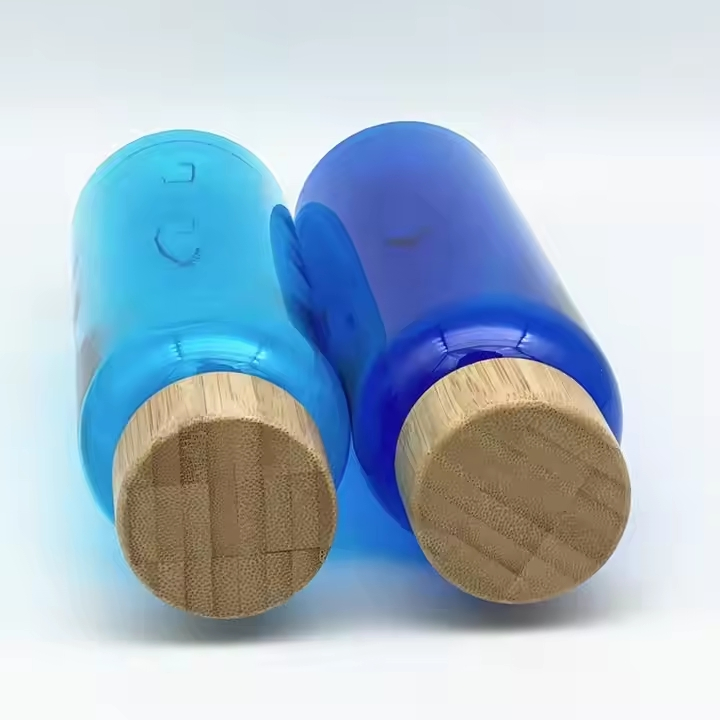 New Promotional Inexpensive 500ml Plastic Water Bottle with Custom Logo and Bamboo Lid