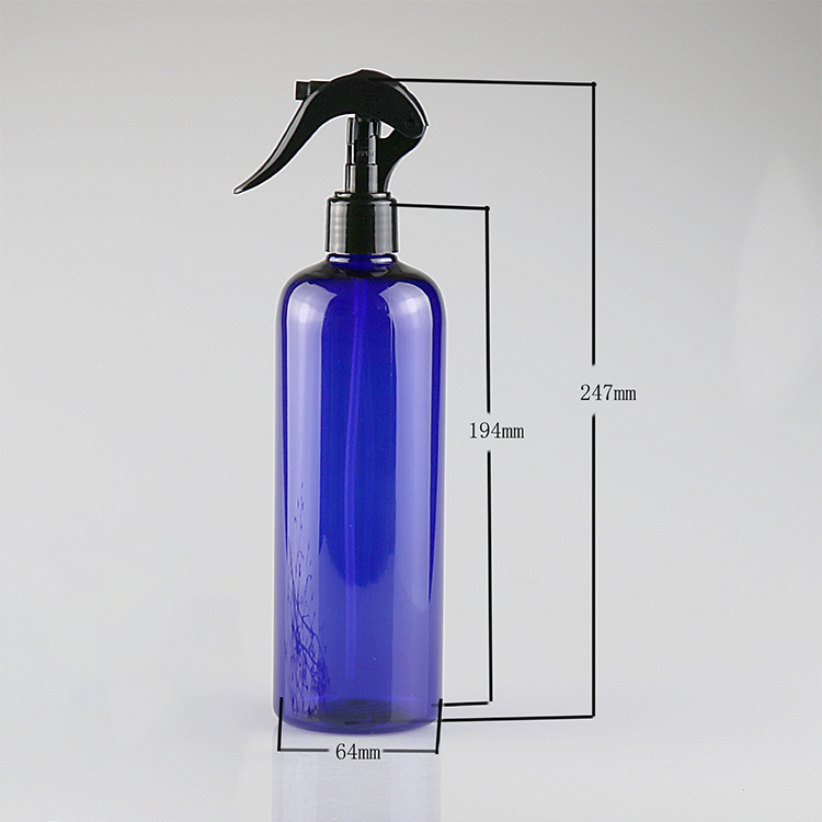 100ml 200ml 300ml 500ml Plastic Round Shape Cleaning Bottle with Trigger Spray Head