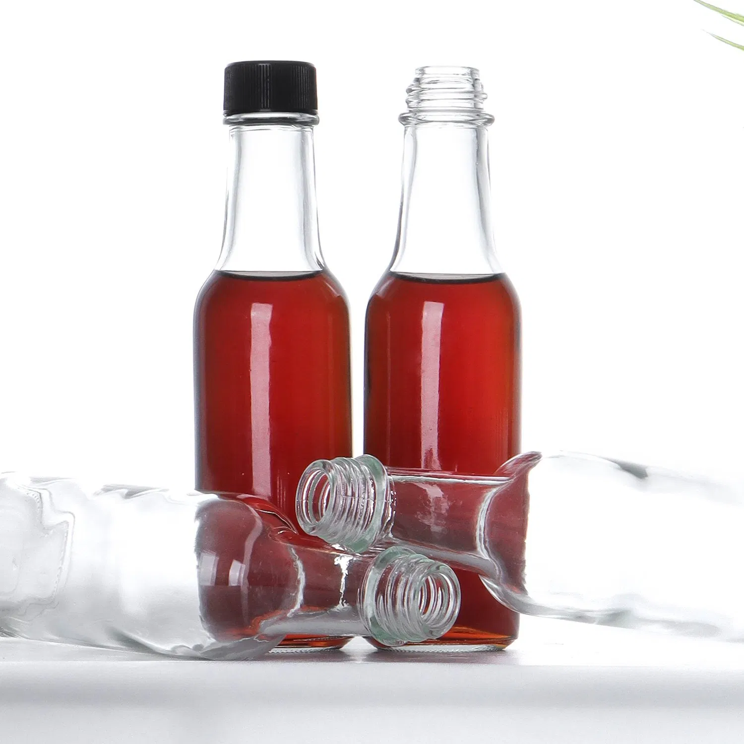 for Sale 3oz 5oz 8oz Plastic Round Tomato Sauce Bottle Clear Hot Sauce Chilli Glass Bottle