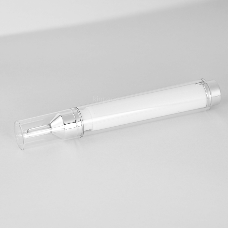 Kinpack Disposable 10ml 15ml Airless Syringe Bottle Plastic Dispensing Cosmetic Dropper Syringe Airless Bottle