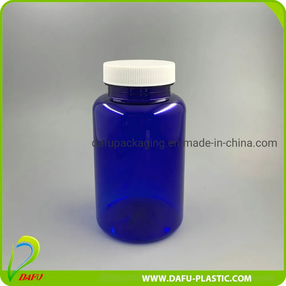 Custom Pet 250ml Pharmaceutical Packaging Vitamin Pill Plastic Bottle with Cap