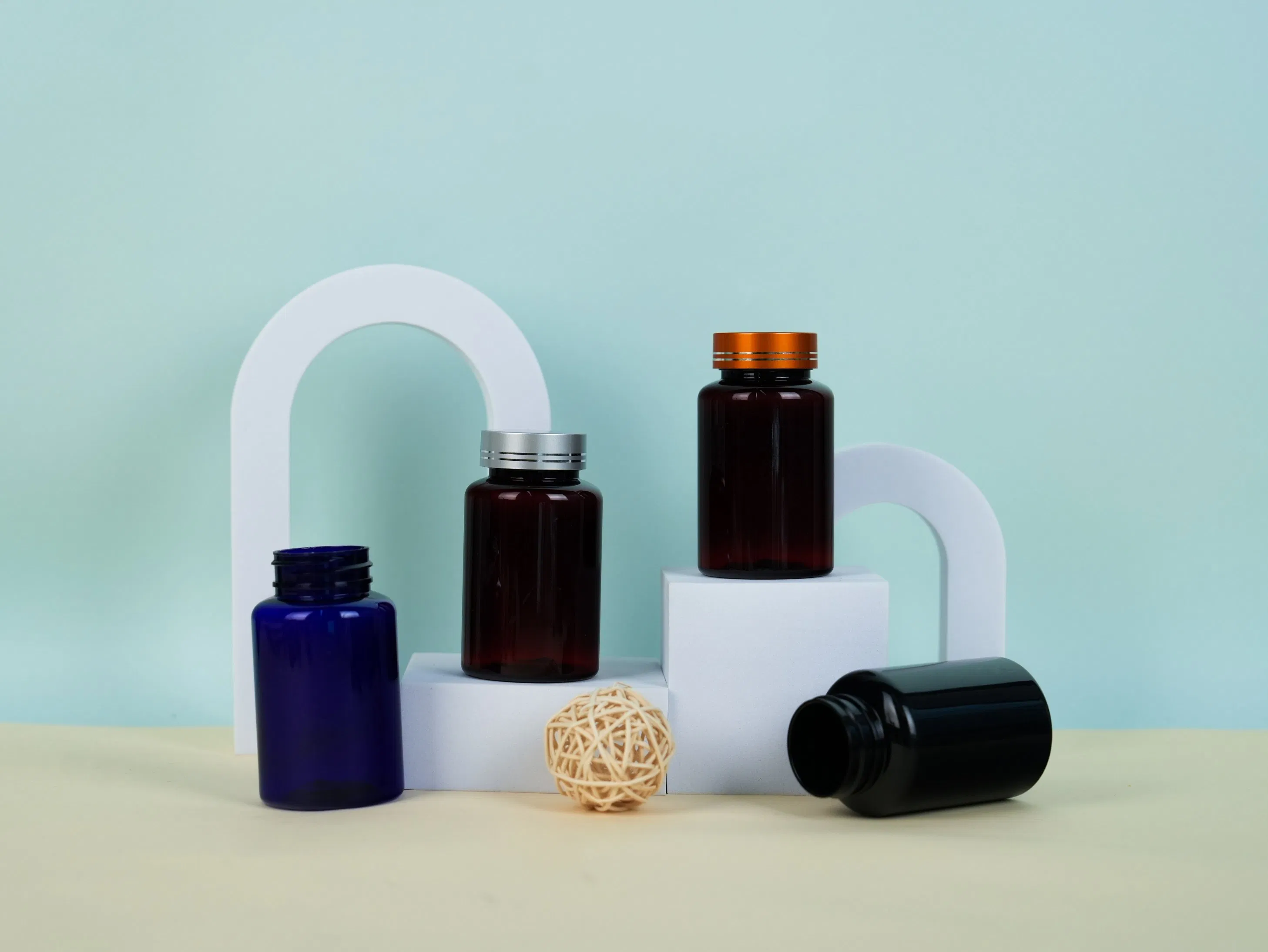 Wholesale Multi - Colored 150ml Empty Pet Plastic Medicine Bottle Capsule Containers