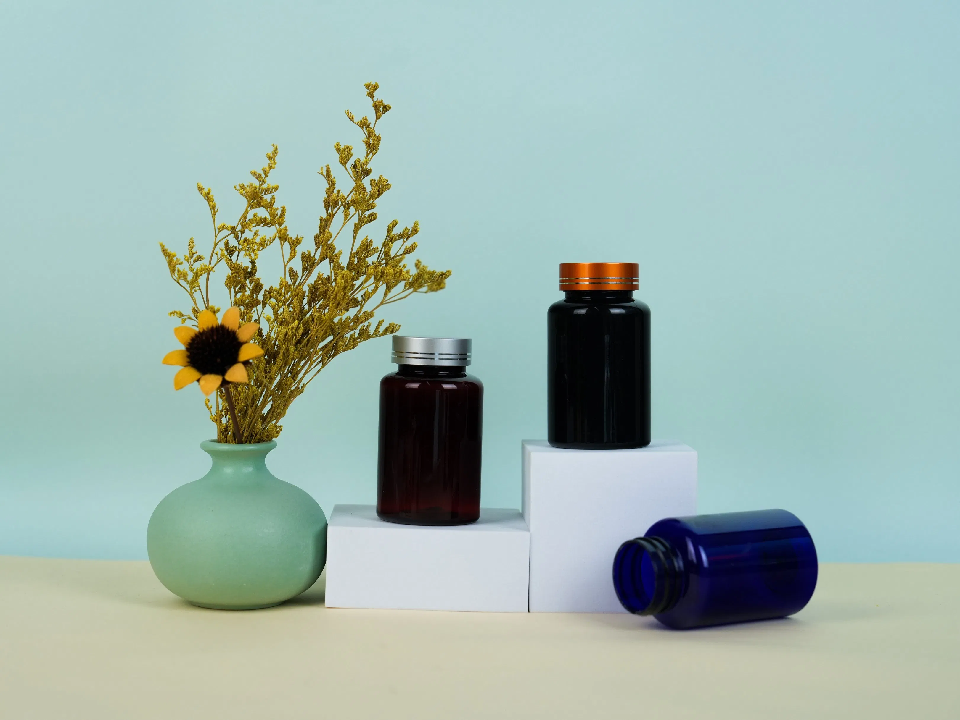 Wholesale Multi - Colored 150ml Empty Pet Plastic Medicine Bottle Capsule Containers