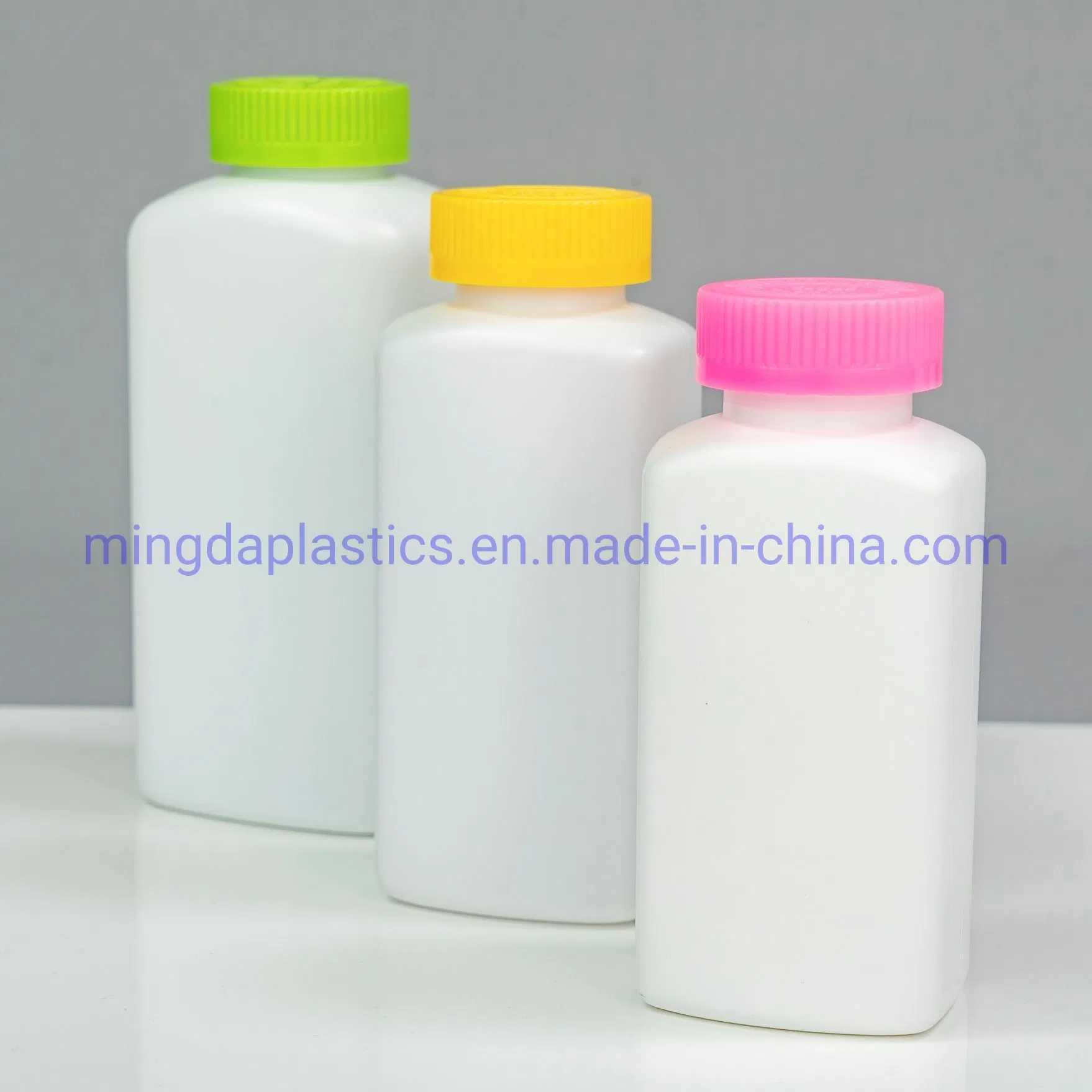 Eco-Friendly Customized Square 250ml HDPE Bottle Food Medicine Grade Empty Plastic Container