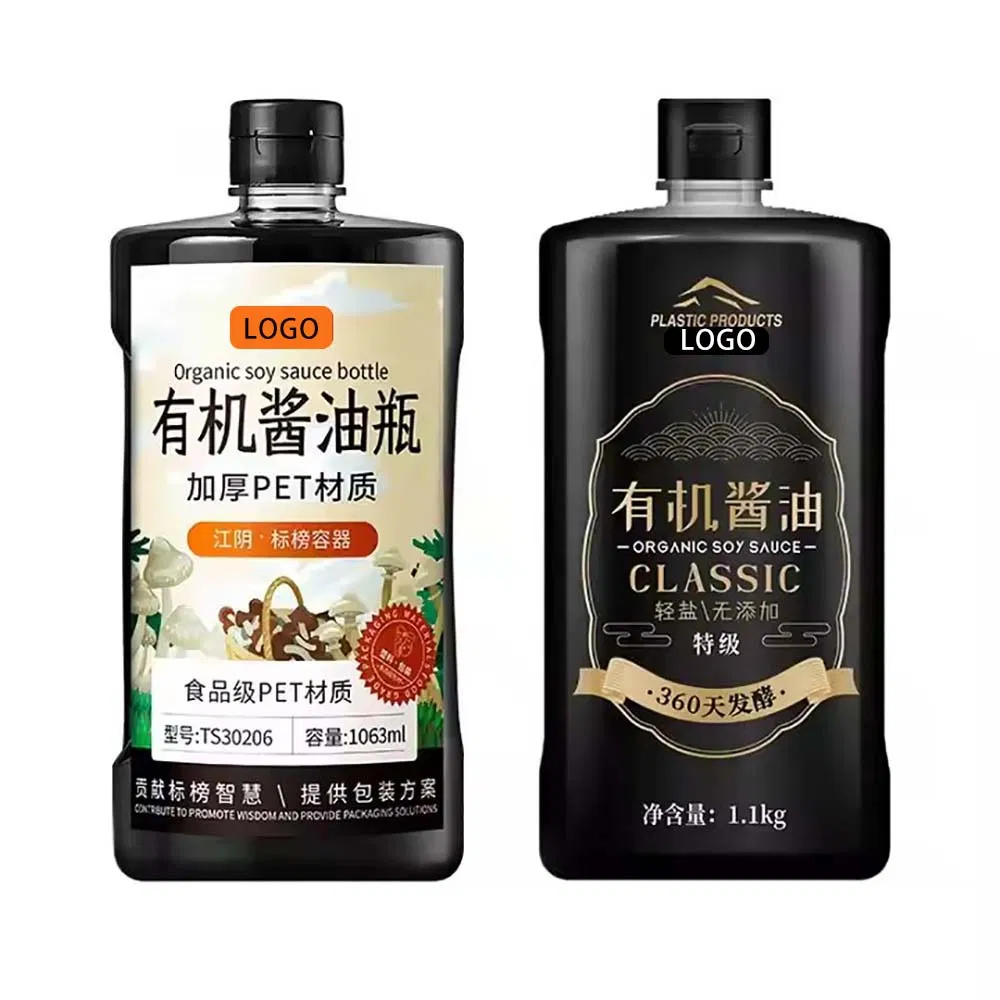 Plastic Custom Water Bottles for Oil Soy Sauce Juice Soda Milk Tea