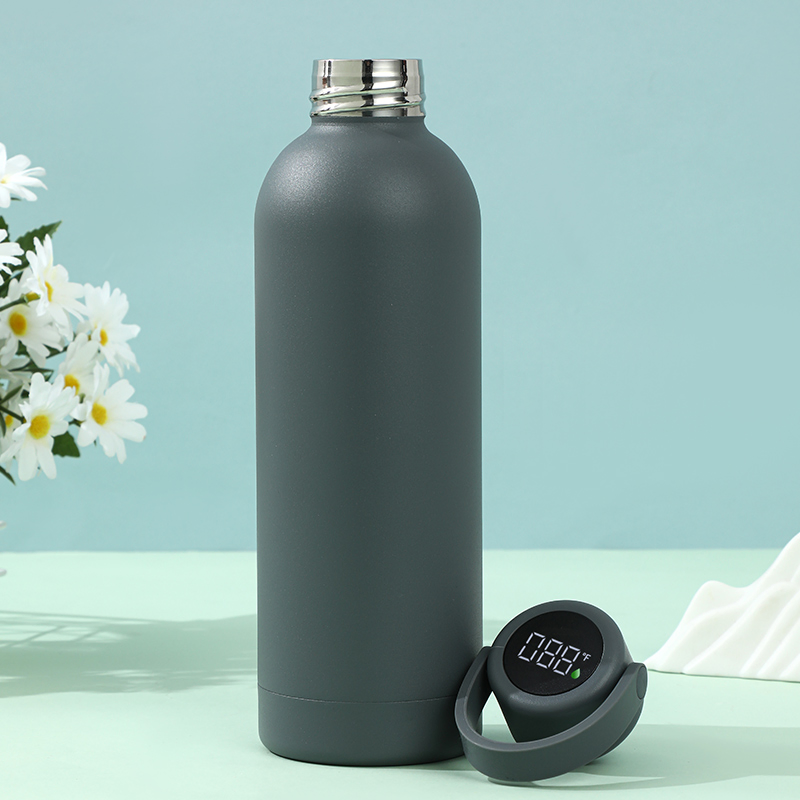 USA BPA Free Food Grade Plastic Handle Lid Thermoses Smart Water Bottle