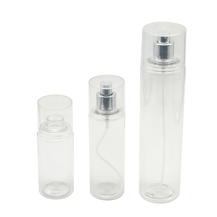 Custom Design Colored 80ml100ml120ml Pet Cylinder Shape Fine Mist Spray Plastic Bottle for Perfume