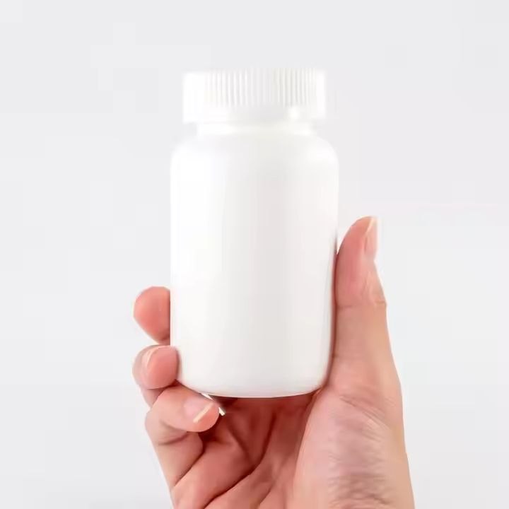 Hot Selling 275ml White Food Grade BPA Free Slanted Shoulder Square Bottle Plastic Pill Medicine Bottles