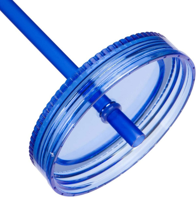 Food Grade BPA Free Plastic Tumbler Double Wall Acrylic Mason Jar Cup Handle Plastic Water Bottle with Lid and Straw