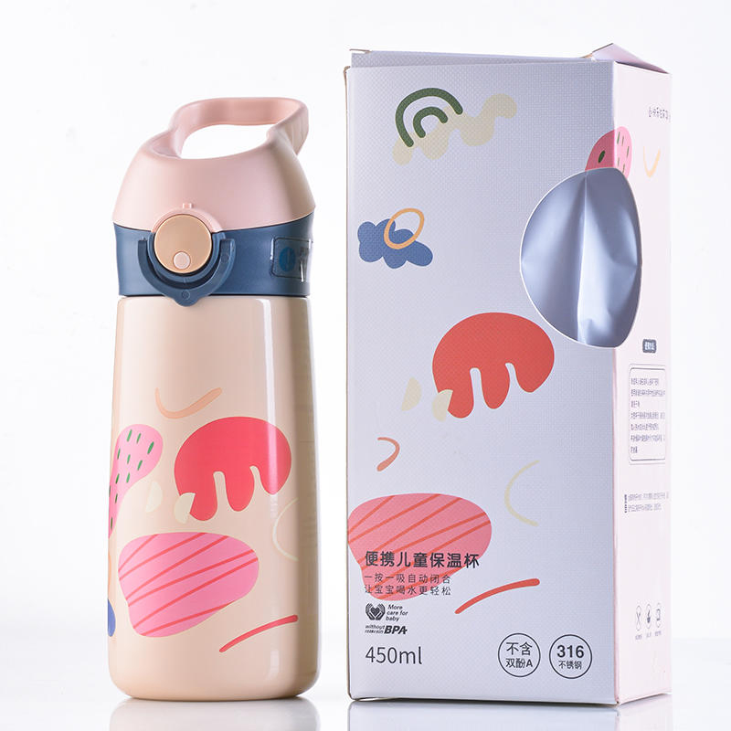 Aohea 600ml Baby Custom Logo Nice Clear Portable Reusable Cute Hot Drink Plastic Personalized Water Thermal Stainless Steel Drink Bottle
