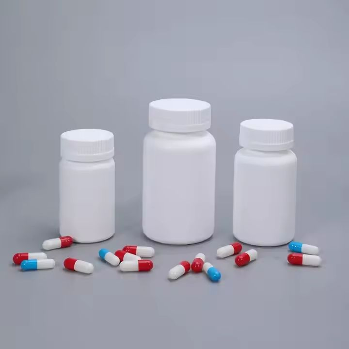 Hot Selling 275ml White Food Grade BPA Free Slanted Shoulder Square Bottle Plastic Pill Medicine Bottles
