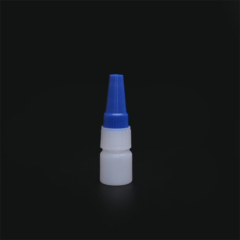 Round 5ml 10ml 20ml 50ml 100ml HDPE Plastic Glue Dropper Bottles with Colored Caps for Fast Dry Glue