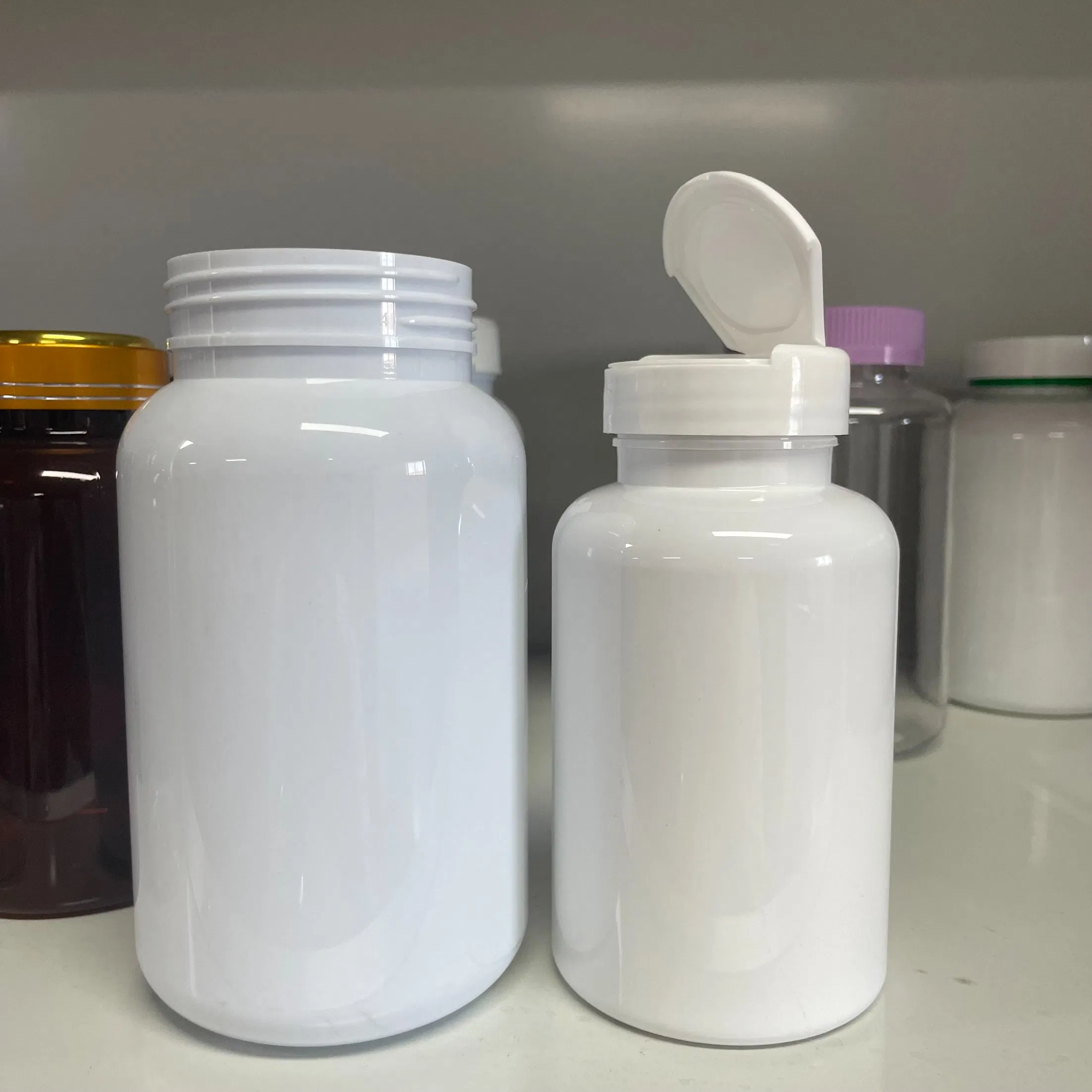 Plastic Pill Bottles 300ml HDPE/Pet Pharmaceutical Capsule Pill Bottle Medicine Vitamin Supplement Bottle Container