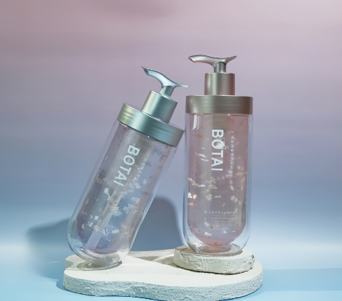 Double-Layer Plastic Shower Gel Bottle with Secure Press Cap for Versatile Liquid Storage and Dispensing