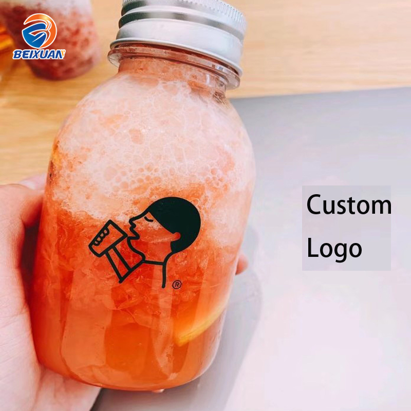 250ml Mini Bottle Disposable Pet Plastic Beverage Bottle Custom Logo