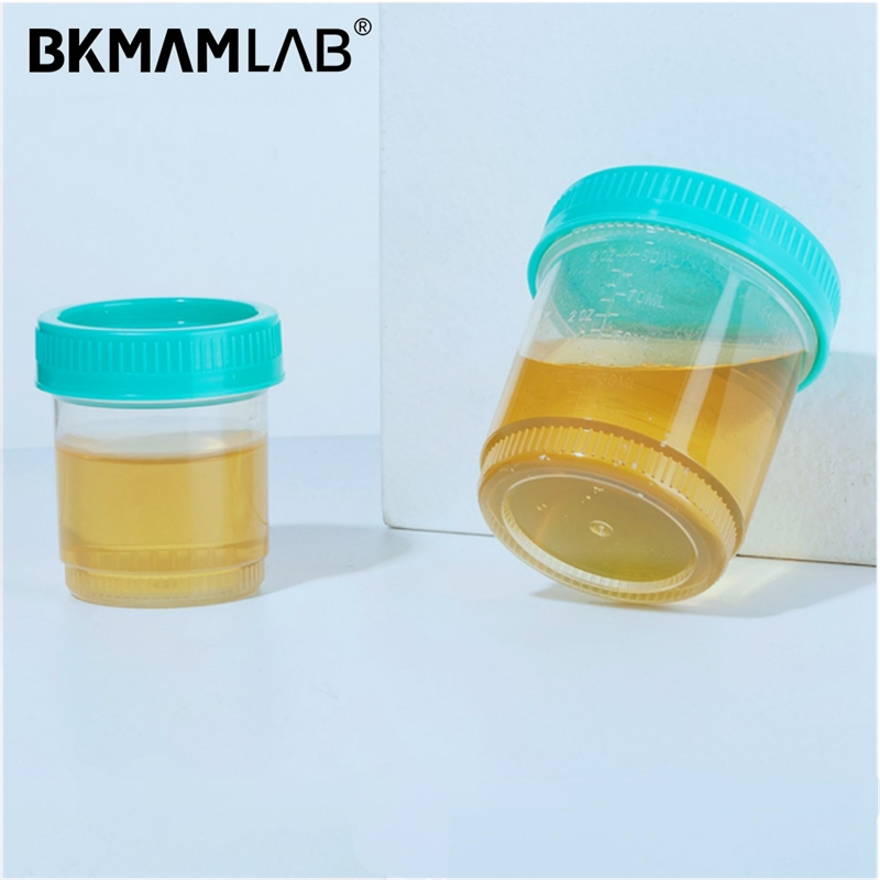 PP Plastic Sample Container Bottle with Screw Cap Leakproof Sterile Urine Cup