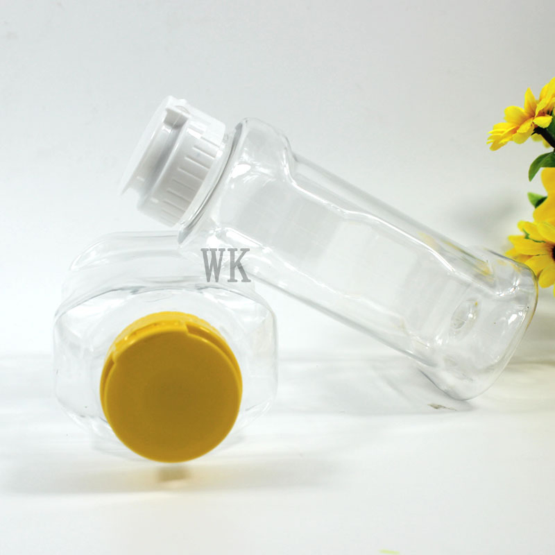 Empty Pet Plastic Honey Bottle Food Grade Sauce/Honey/Ketchup Syrup Squeeze Jam Bottle