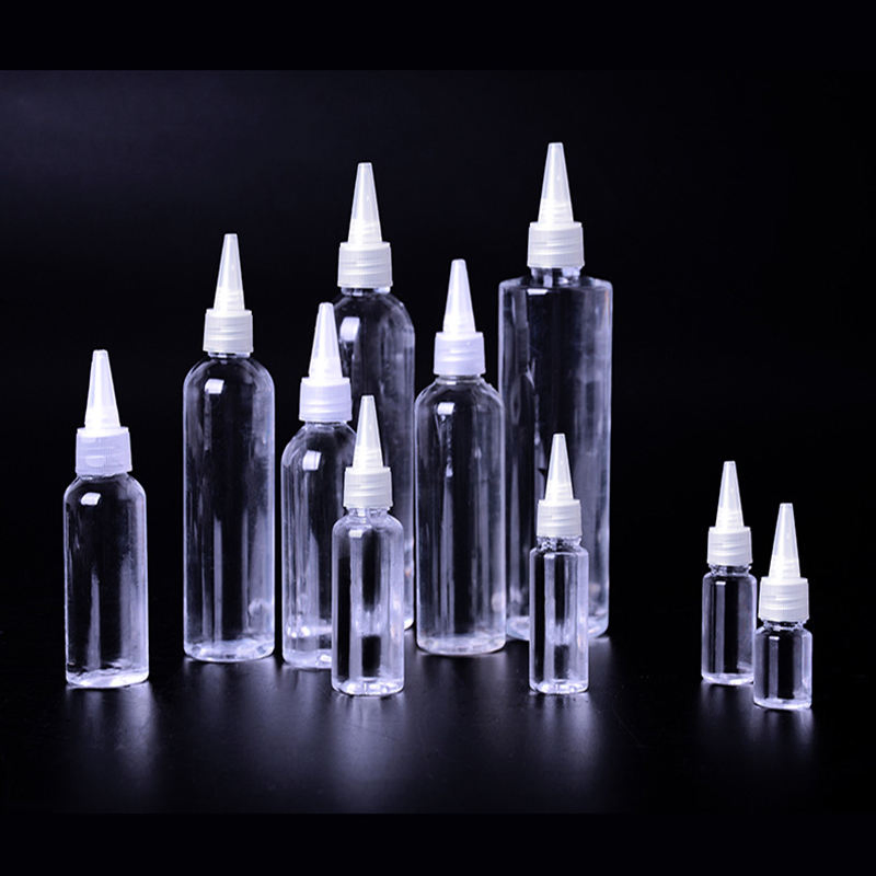 Custom 10-250 Ml Plastic Bottle with Twist Top Cap for Solvents Oils Paint Ink Squeeze Bottle with Twist Top Cap Tip Applicator