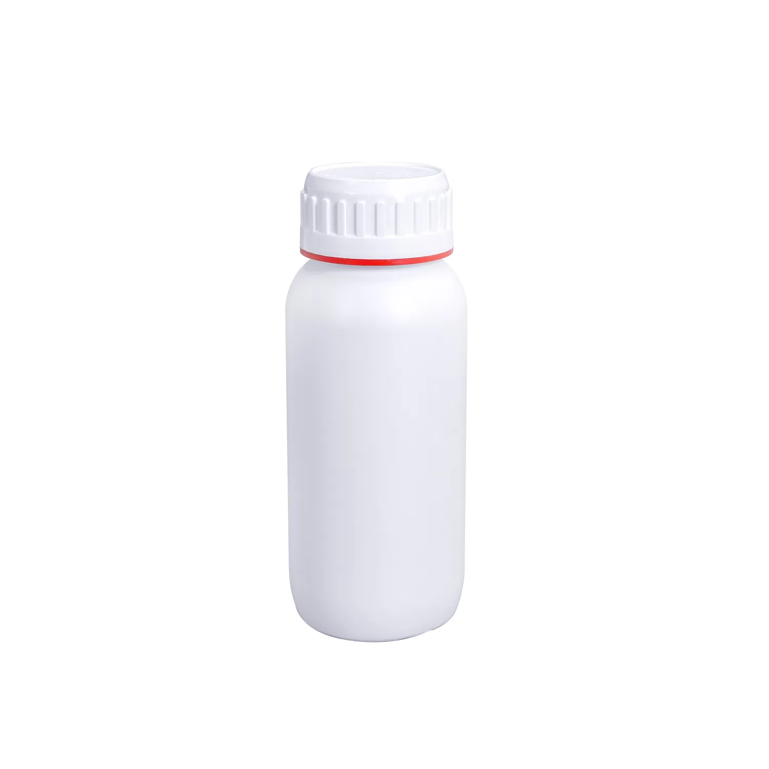Custom 500ml White Plastic Coex Bottle with Red Green Colored Ring Around Cap