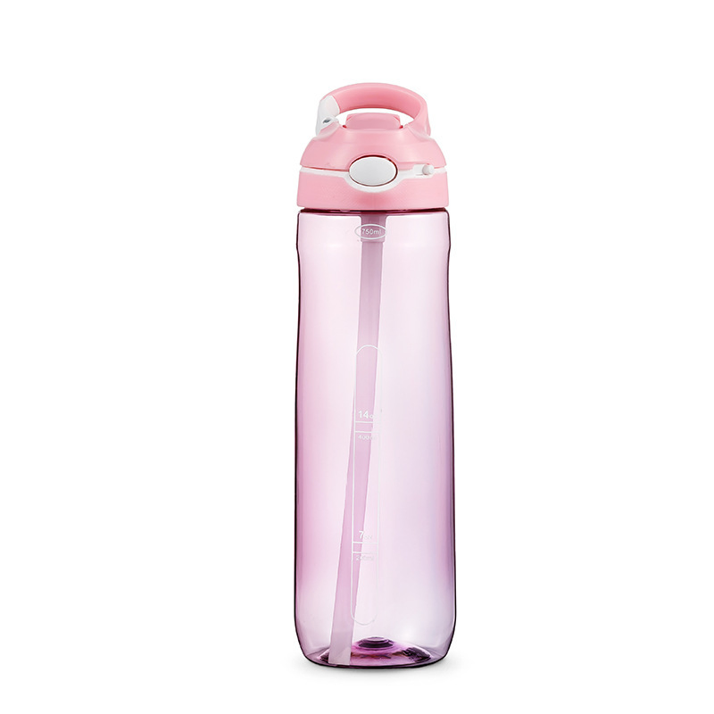 Leakproof Starw Portable Water Bottle Large Capacity Plastic Bottle