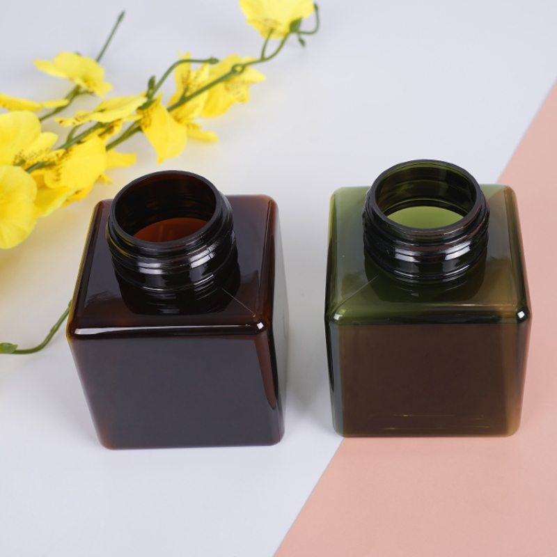 200ml 250ml Square Shape Reusable Bottle Plastic PETG Skincare Face Wash Shampoo Container Liquid Soap Foam Pump Bottle