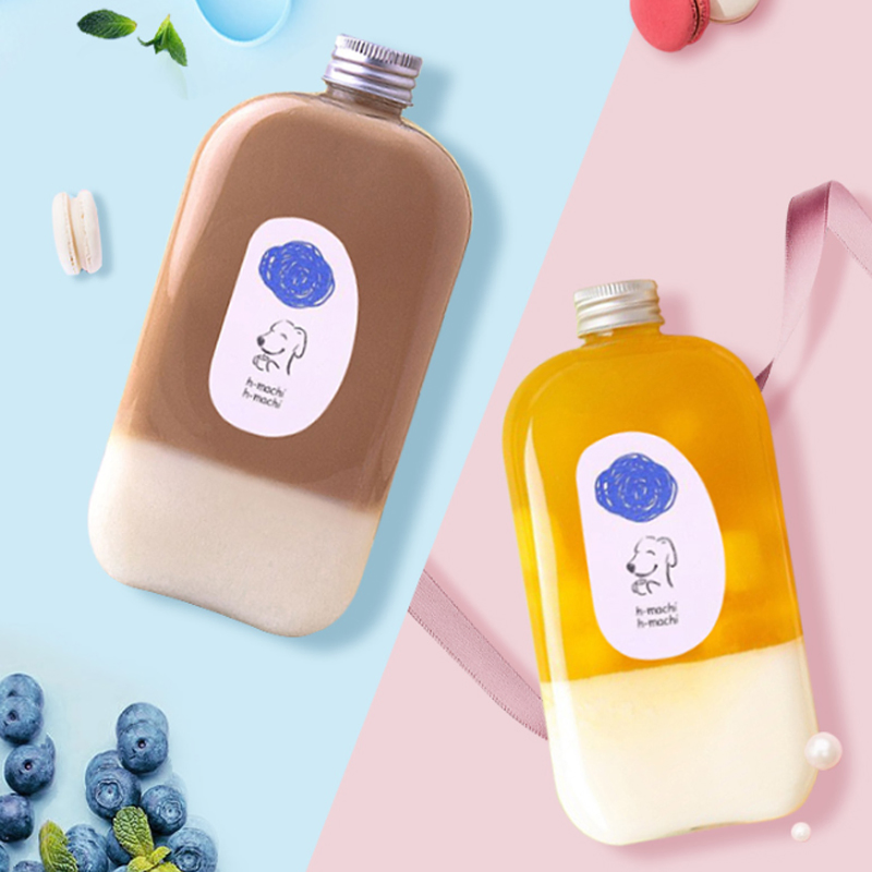 250ml 300ml 350ml 420ml Pet Transparent Plastic Beverage Bottle Reusable Disposable Milk Beverage Juice Bottle