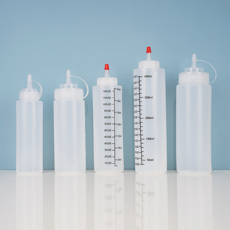 Hot Sale Custom Empty Round Sharp Mouth Squeeze Bottle Pet Drop Alcohol Glue Plastic Bottles with Twist Cap