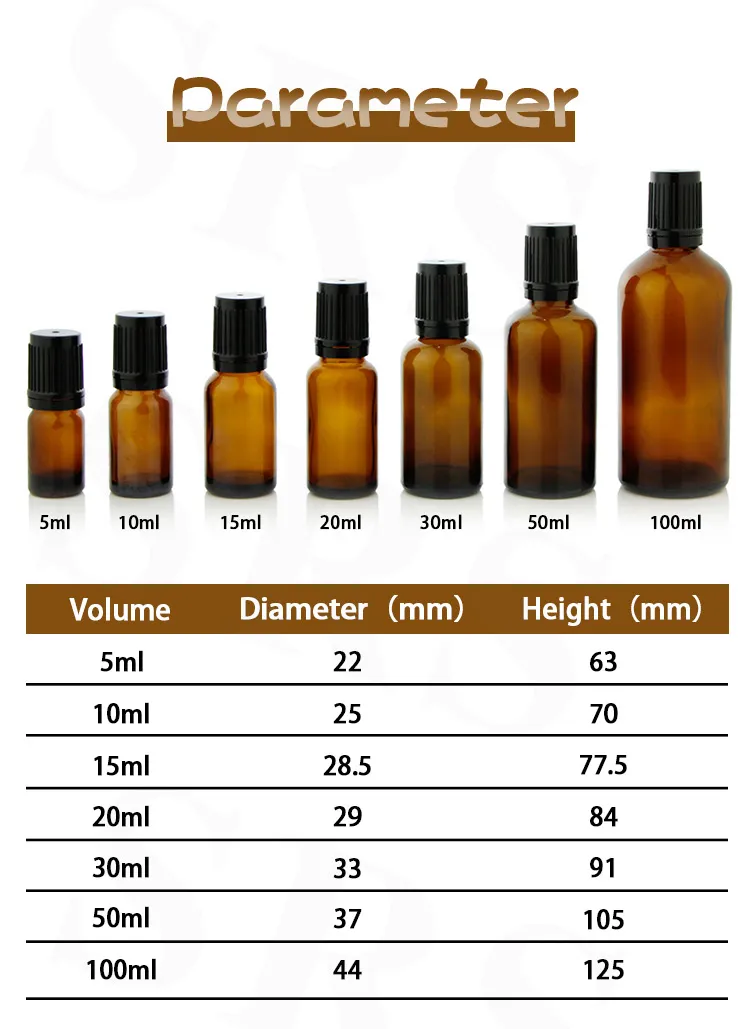 Amber Glass Roll On Bottle 3