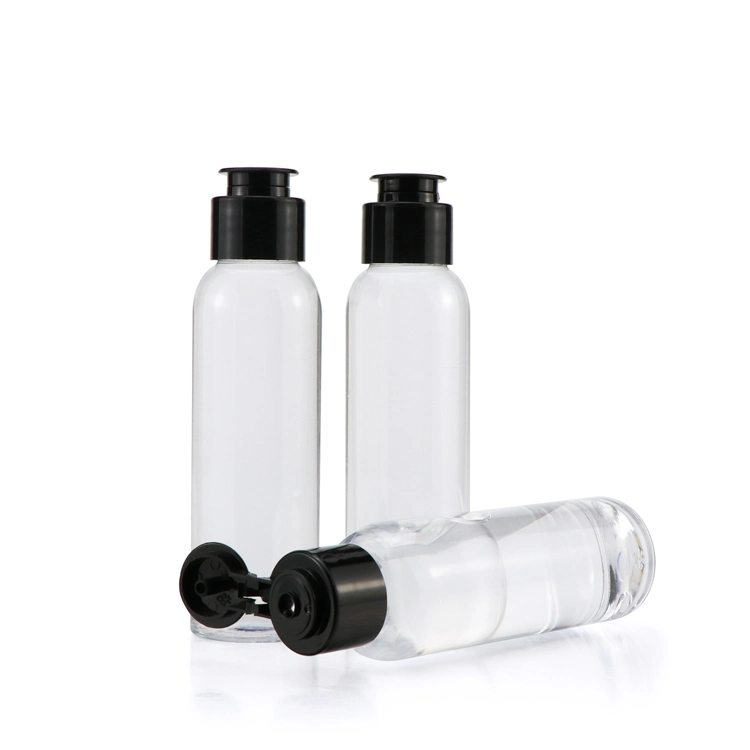 60ml 50ml 30 Ml 1 Oz Flip Top Bottle Pet Plastic Round Bottles with Flip Top Cap