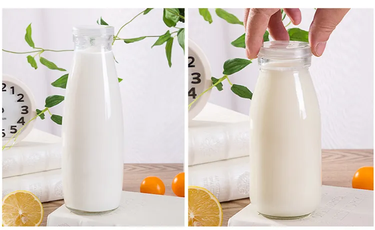 Milk Glass Bottle View 1