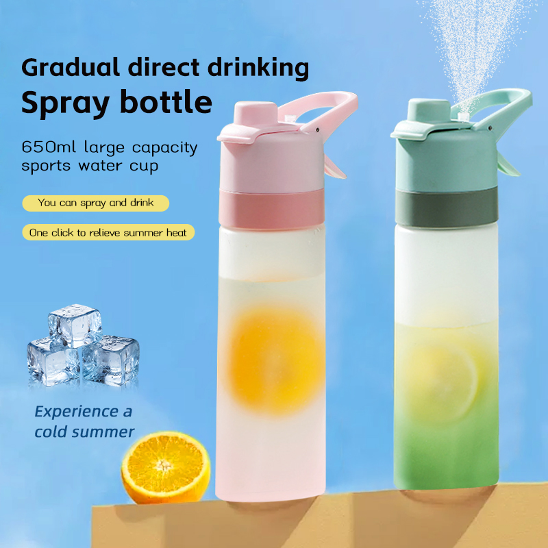 Aonae Leakproof Kids Drink Gym Leakproof Tritan Plastic Water Bottle with Handle