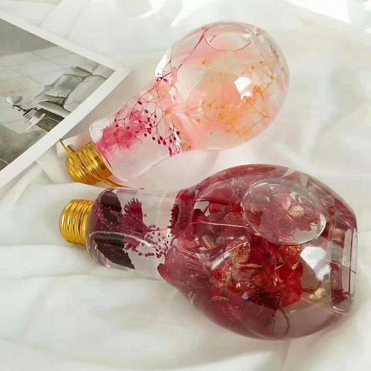Plastic Bottle with Straw Leakproof Design Light Bulb Shape