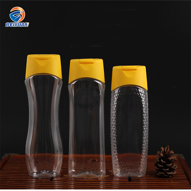 Prevent Slippery Bottle 360ml Plastic Pet Honey Squeeze Bottle with Silicone Value