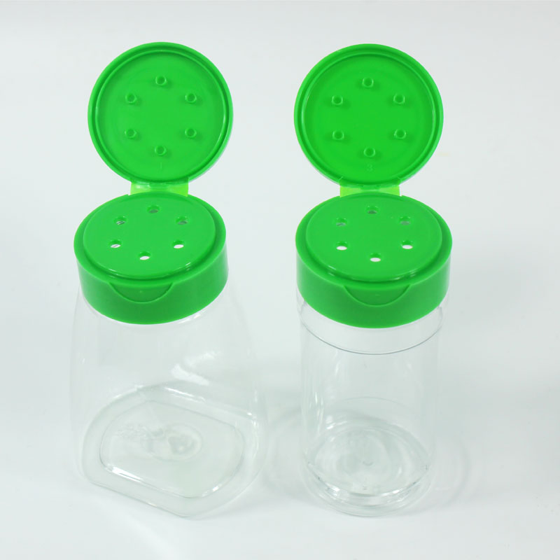 Pet Plastic Spice Jars Seasoning Bottle Empty Spices Packaging Bottle with Shaker Lid Flip Top Lid