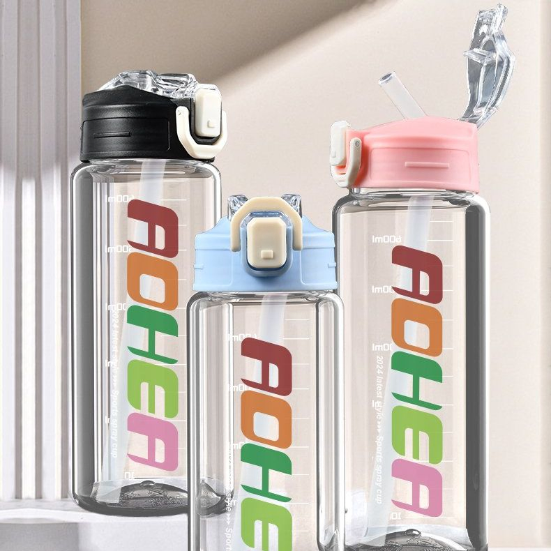 Aohea Obm ODM OEM Bottle Sports Water Bottle Lid Leak Proof Plastic Plastic Thermo Mugblack Travel Hydration Bottle